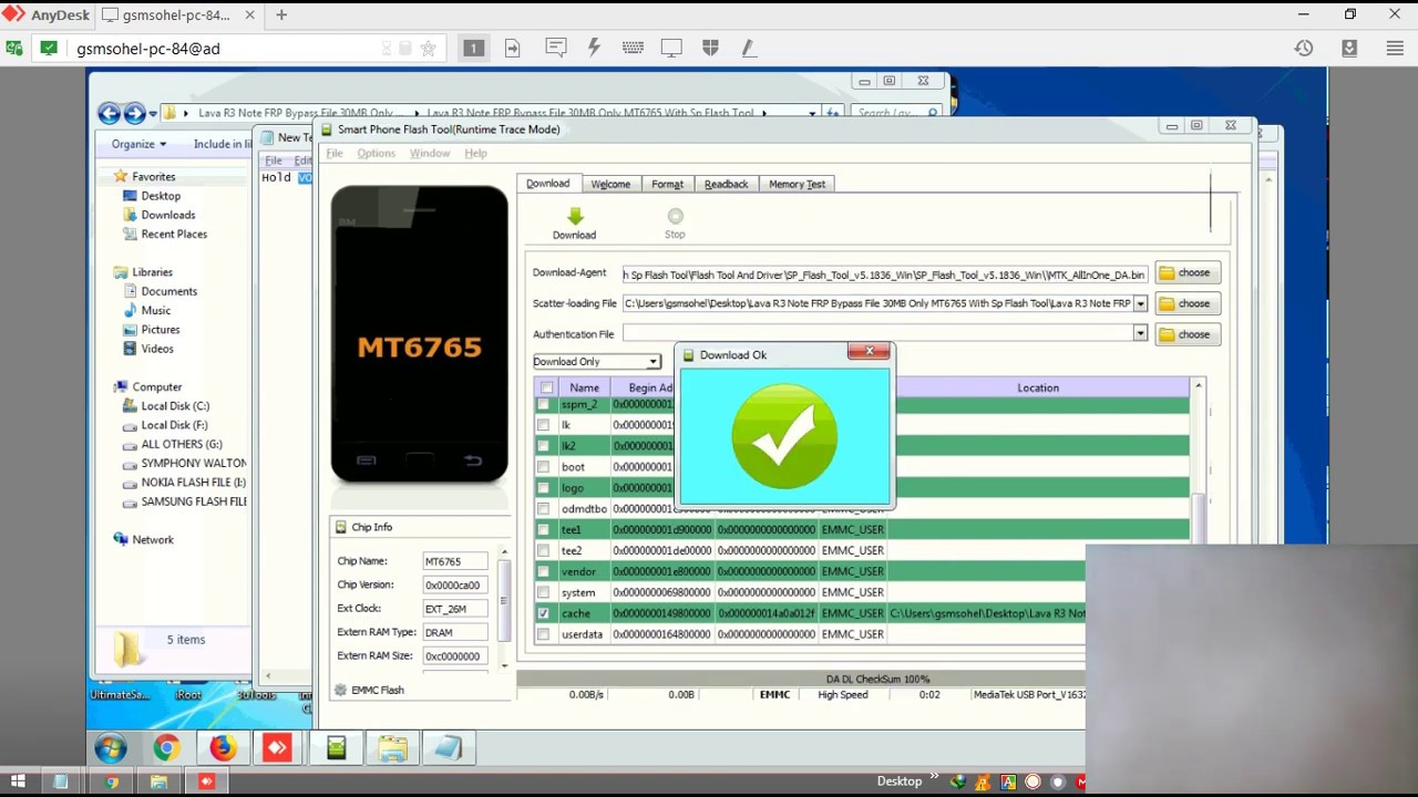 Lava R3 Note LE9810 FRP Unlock & Tools DLL Fixed Done 30MB Only