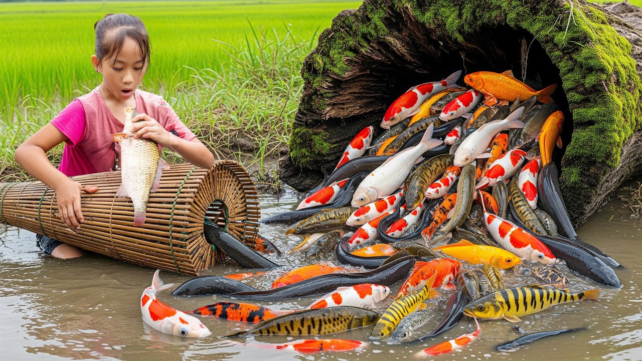 Harvesting 500+ Wild River Fish - Ancient Vietnamese Trapping Techniques Revealed | HUGE Fish!