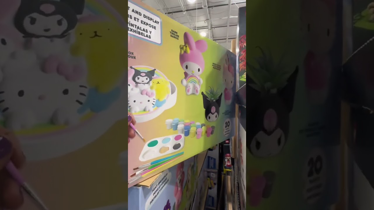 Character toys at Costco like Stitch and Hello Kitty 