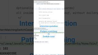 pattern matching in Java (switch/case)