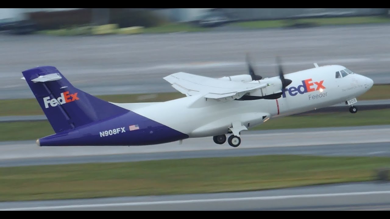 Fedex Feeder Empire Atr 42f N908fx Takeoff From Pdx Youtube