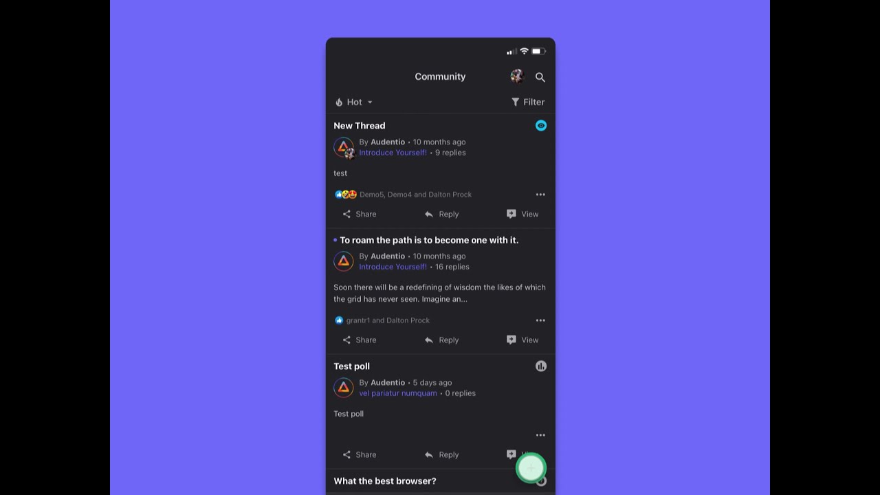 Community App by Audentio - Updates - June 2021