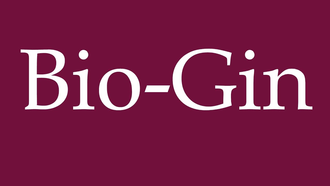 How to Pronounce ''Bio-Gin'' (Organic gin) Correctly in German