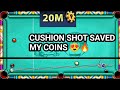 Cushion shot saved my 20M coins😍😍in 8 Ball Pool🎱