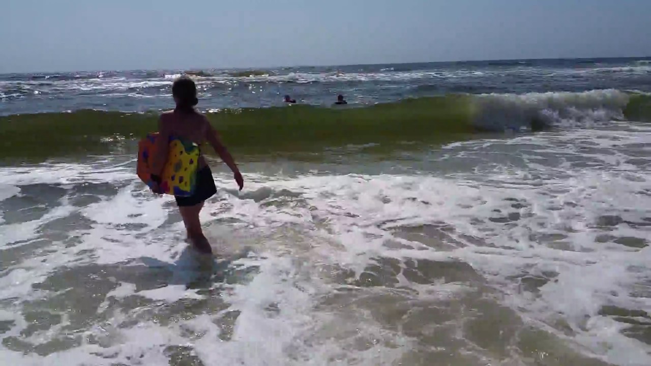 Orange beach Feb 2017 kids boogie boarding