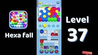 Hexa Fall Level 37 Walkthrough 🎯 | Color Sort Satisfying Puzzle Gameplay | Solutionguruji