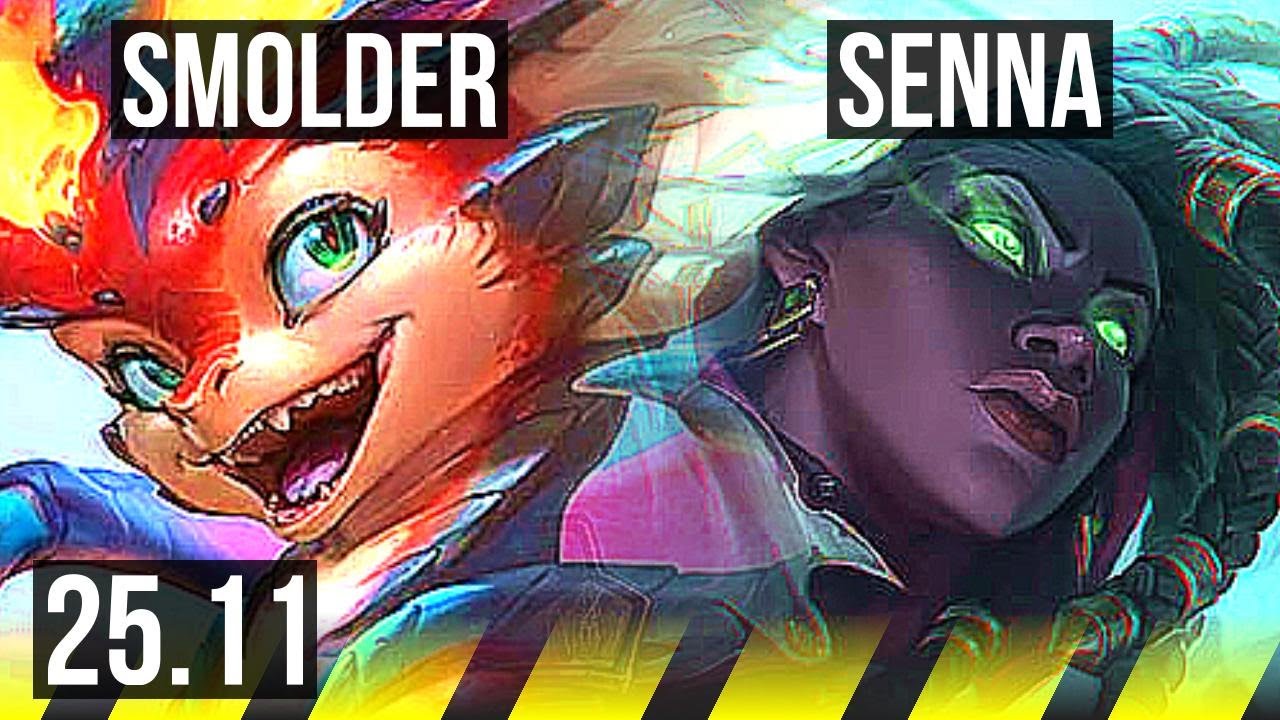 SMOLDER & Milio vs SENNA & Braum (ADC) | 11/1/8, Godlike | EUW Master | 25.11