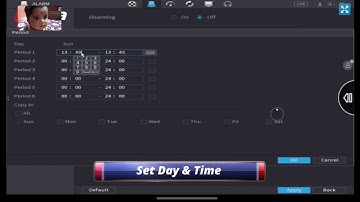 How to Disarm NVR and It Will Automatically Arm  // Set Day and Time