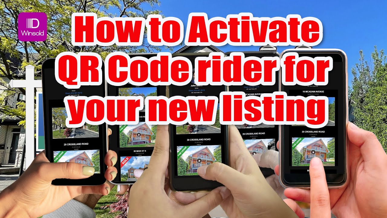 How to activate a QR code rider for a new listing. - YouTube