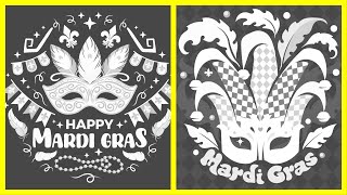 Happy Mardi Gras Hey Color App Paint by Number Online Game #coloringbook