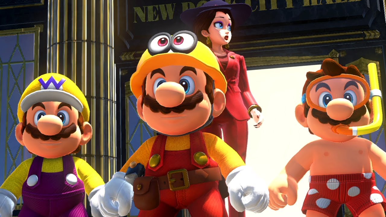 Super Mario Odyssey Online 3 Players Multiplayer CoOp Walkthrough