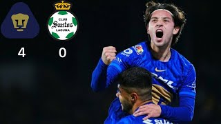 COLOR Pumas 4-0 Santos Pumas Despertó en CU