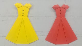 How To Make Easy Paper Dress 👗 Origami Doll Dress | Simple Paper Craft 2023 by DIY Crafts 2M 362 views 1 year ago 4 minutes