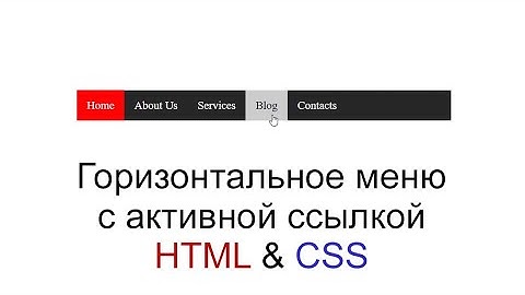 Горизонтальное меню с активной ссылкой используя HTML&CSS || Horizontal navigation menu HTML&CSS