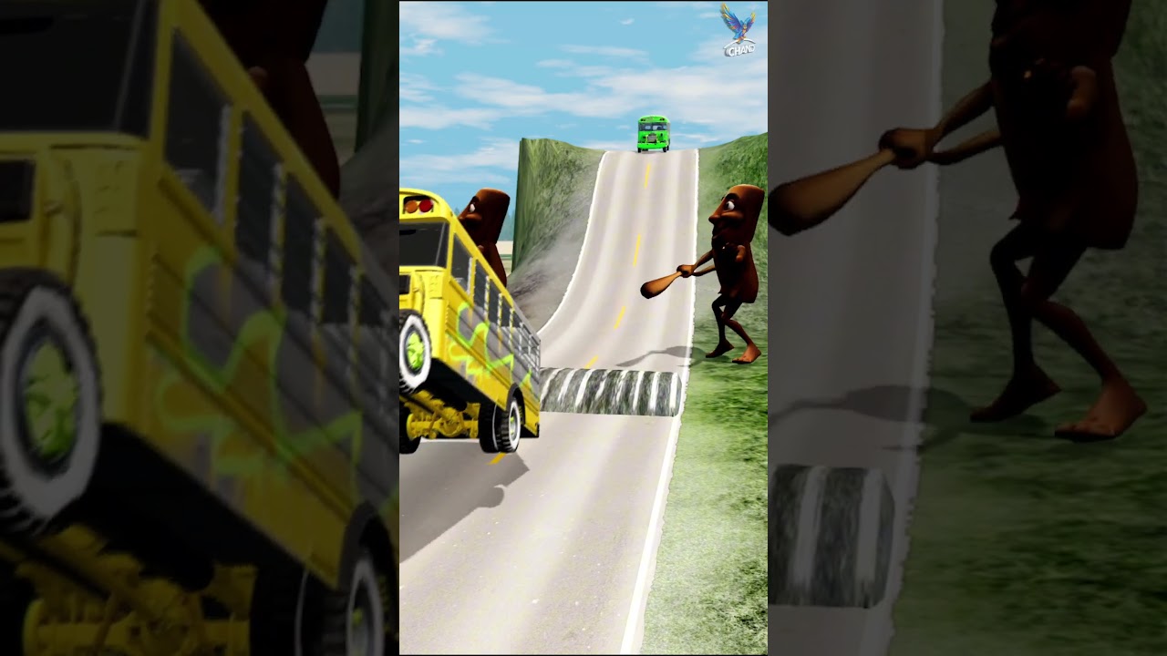 Невероятный неудачный прыжок с автобуса 🚌 