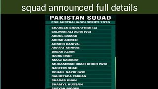 Squad announced | Babar Azam comeback loading | Cricket with aura