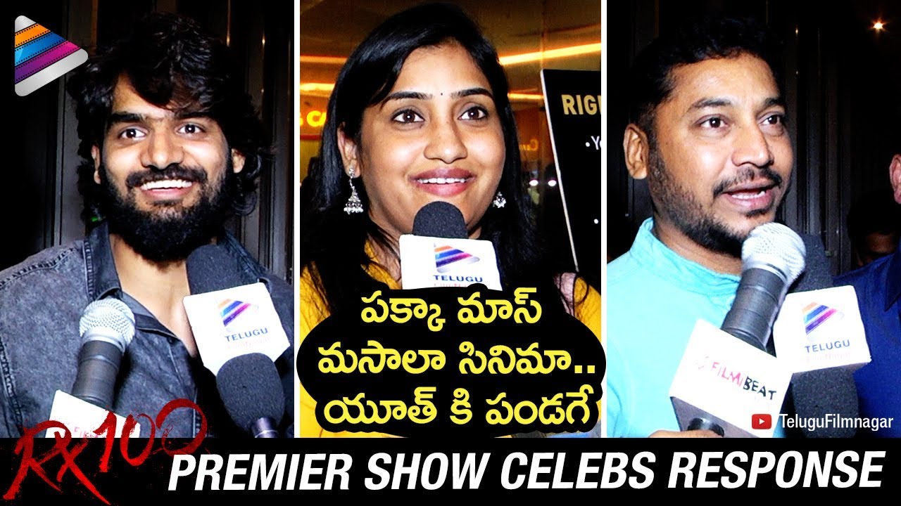 RX 100 Movie Premier Show Celebs Response | Kartikeya | Payal Rajput | 