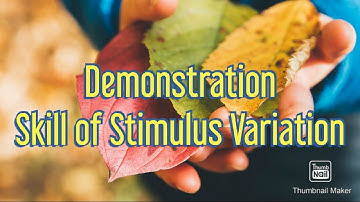 Micro Teaching - Demonstration Skill of Stimulus Variations | Dr. Manisha Pandey | Guidance Aura |