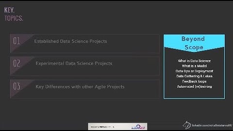 Beyond Scope- from Agility in the World of Data Science, Machine Learning & AL