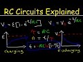 Rc circuits physics problems time constant explained capacitor charging and discharging