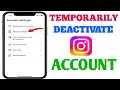 How to Temporarily Deactivate Account on Instagram 2025