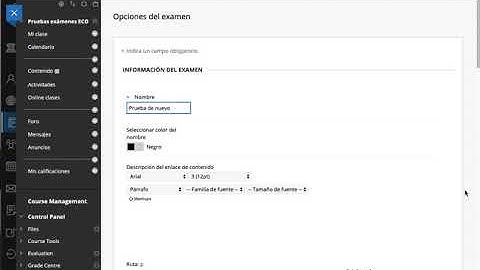 Excepciones tiempo exámenes Blackboard