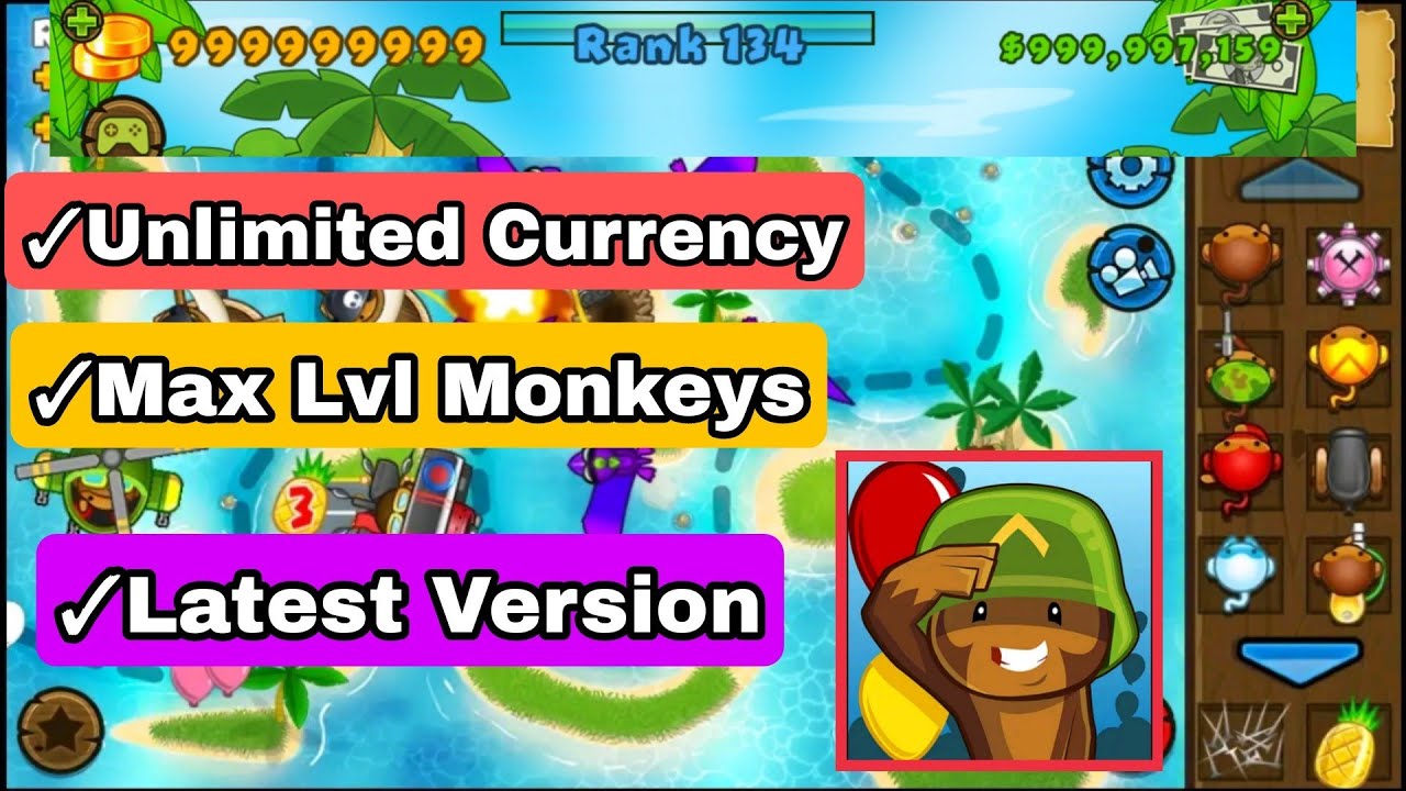 Bloons TD 5 Mod Apk v3.32 Unlimited Money All Max