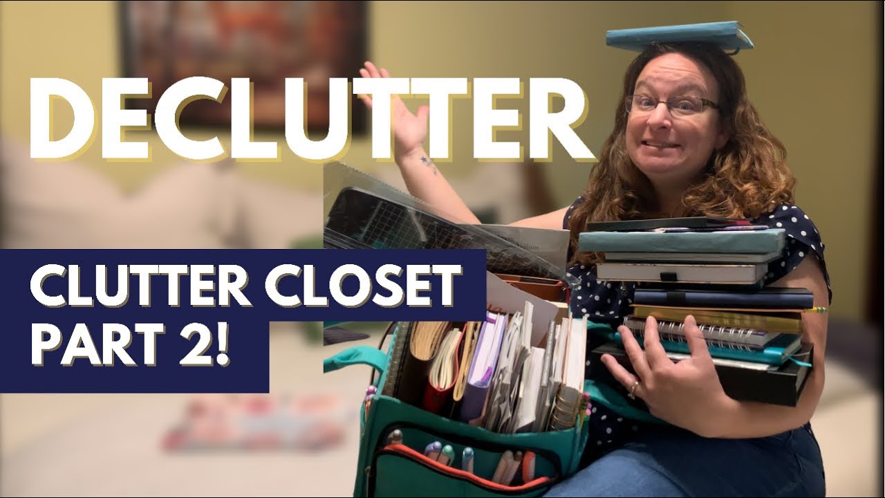 Decluttering an Overwhelming Category || Clutter Closet Continued! || Declutter 25 Journals!