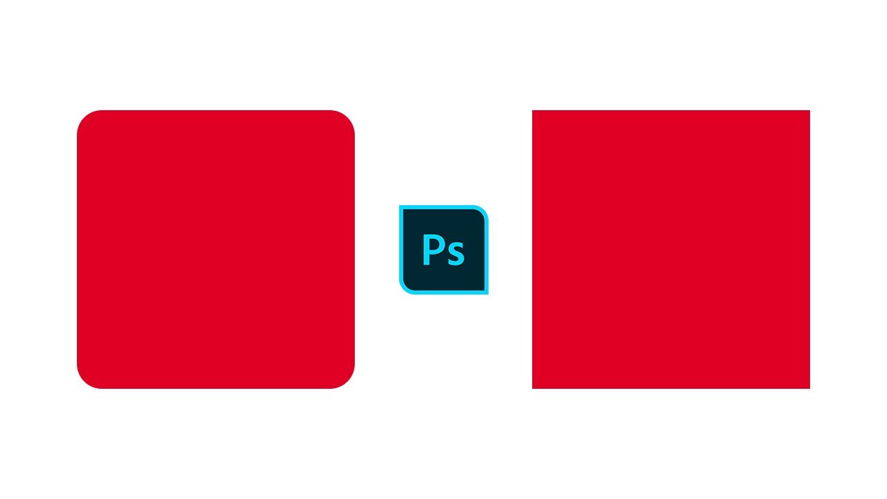 How to remove rounded corners in photoshop