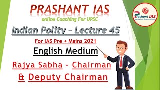 Indian Polity for IAS, Lec-45, English Medium, Chairman & Deputy Chairman of Rajya Sabha screenshot 3
