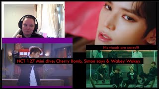 NCT 127 mini dive (Simon says, Cherry Bomb and Wakey Wakey) MV Reaction