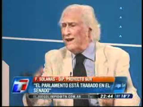 Fernando Pino Solanas habla sobre el pacto Menem-Kirchner, 08-04-2010