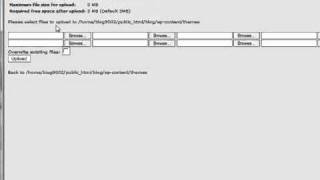 Wordpress Blog Setup Tutorial:  11 of 20 Installing Themes via Cpanel