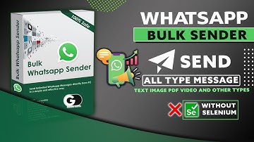 whatsapp bulk message sender | send text image pdf video and any document using excel VBA