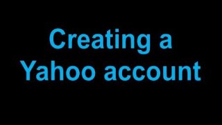 How to create a Yahoo account