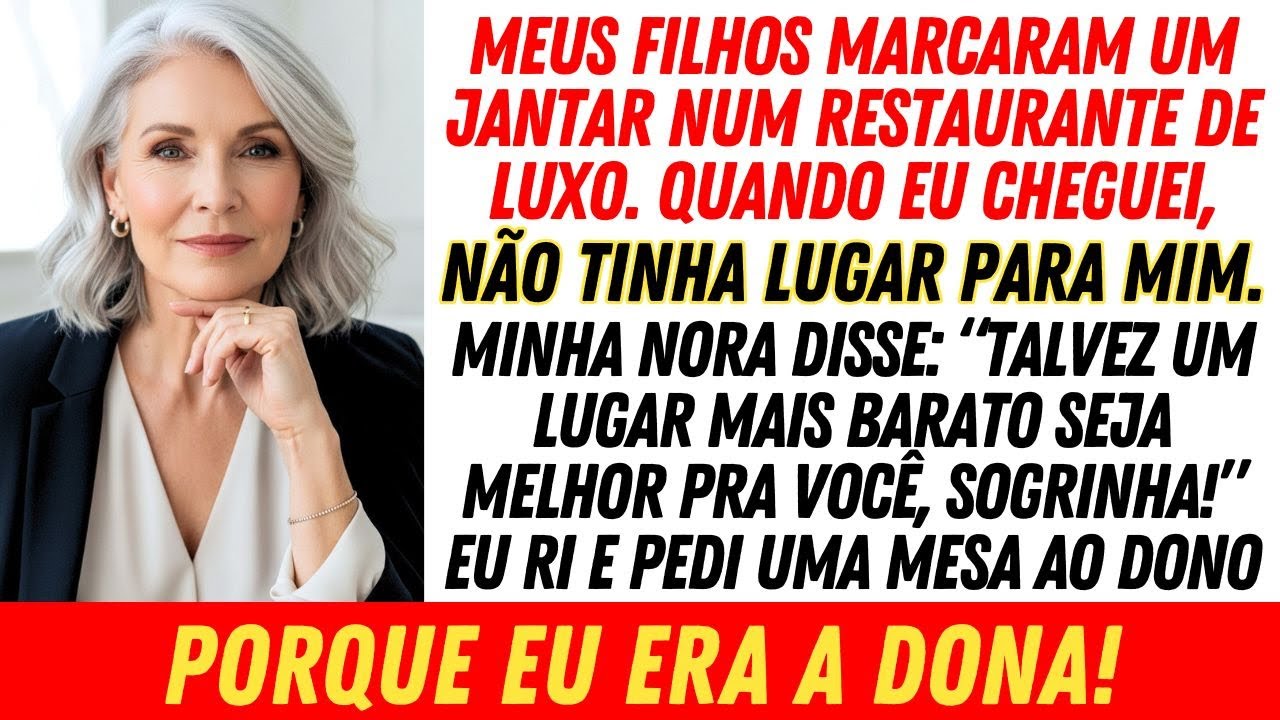 Meus Filhos Me Excluíram do Jantar Em Família. Eu Sorri e Pedi Uma Mesa  ao Dono, Porque Eu Era...