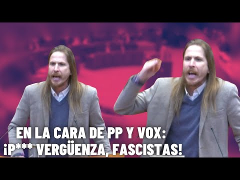 💥¡FASCISTAS, P*** VERGÜENZA DAN!💥 Se le HINCHAN los COJ.... a Pablo Fernández contra PP-VOX