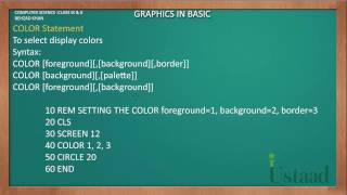 CS10 Graphics COLOR Statement Part 3
