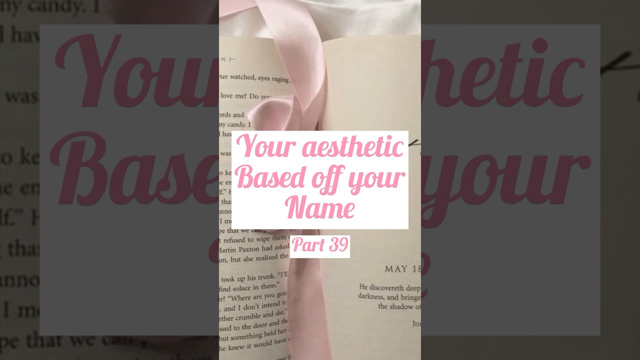 Your Aesthetic Based Off Your Name!