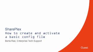 How to create and activate a basic config file?