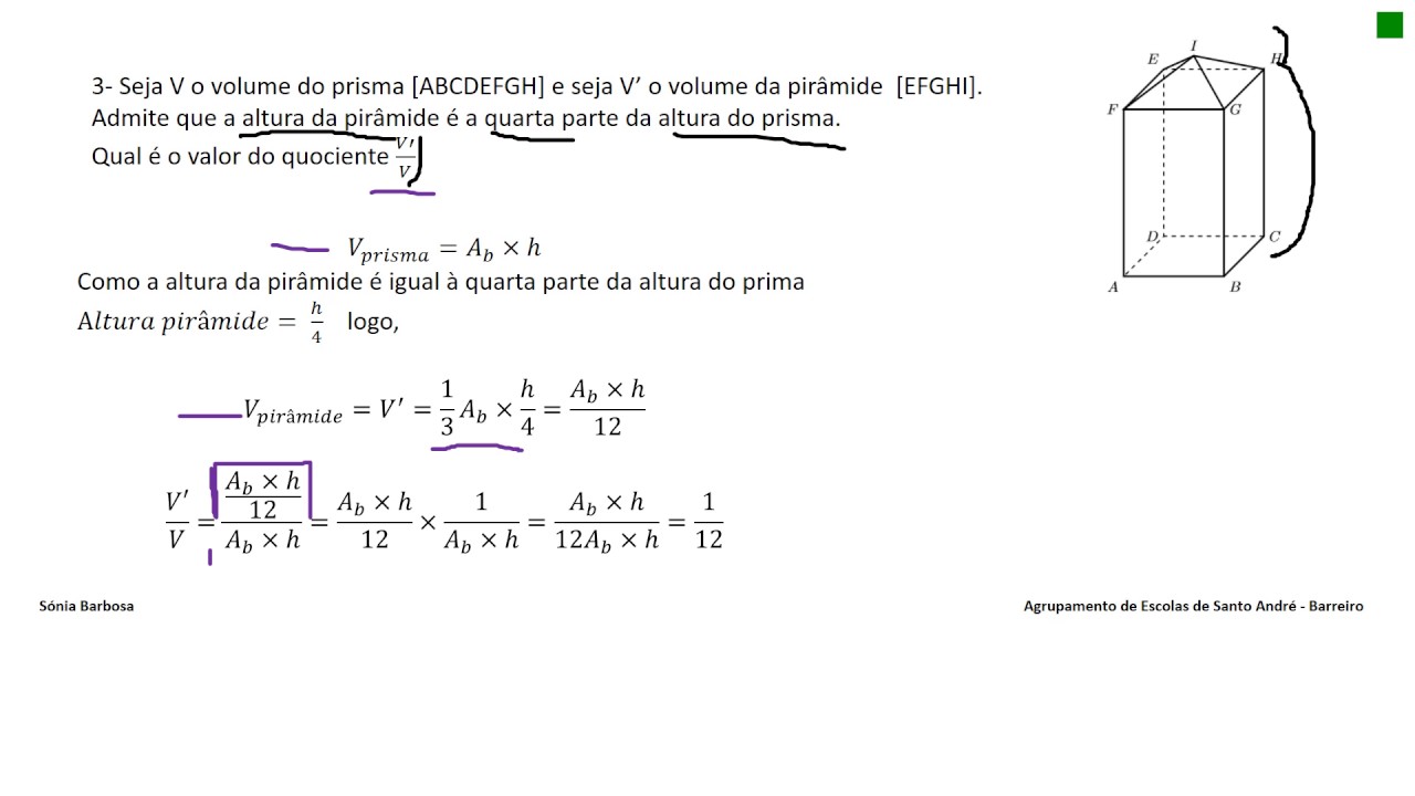 9ºano Problemas Areas E Volumes Youtube