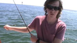 Live Grass Shrimp Stripers on the Hi Flier Barnegat Inlet Jetty 8/18/14