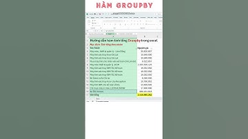 hàm groupby để tính tổng theo nhóm