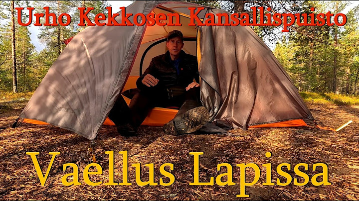 Lapin erämaavaellus. Korvapuoli tunturilla on myrsky. Urho Kekkosen Kansallispuisto vaellus Lapissa.