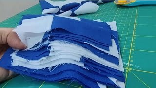 💙I just made a quilt with two colors of fabric and it looks so pretty. Great idea for beginners.