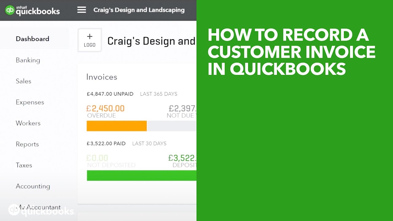 How To Record A Customer Invoice In QuickBooks YouTube How to record a customer invoice in quickbooks youtube