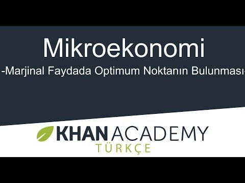 Marjinal Faydada Optimum Noktanın Bulunması (Mikroekonomi)