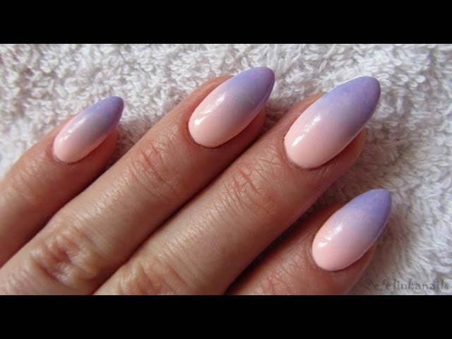 Pink And Blue Pastel Ombre Neonail Jak Zrobic Poziome Ombre Gabeczka Na Hybrydach Youtube