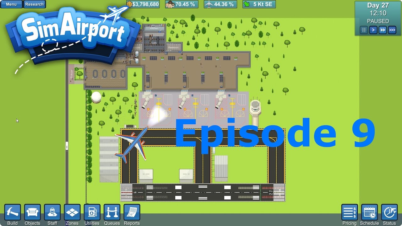 Sim Airport - Episode 9 - Exit corridor and loo