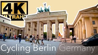 Cycling from Brandenburg Gate to Olympic Stadium - 4K UHD - Berlin Germany (2022)